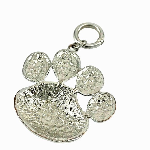 Paw Print Pendant Blue Team Mascot Bulldogs Wolves Cougars Wildcats Dog - Picture 4 of 6